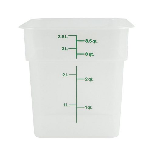 Food Container, 4 qt., 7-1/4"L x 7-1/4"W x 7-3/8"H