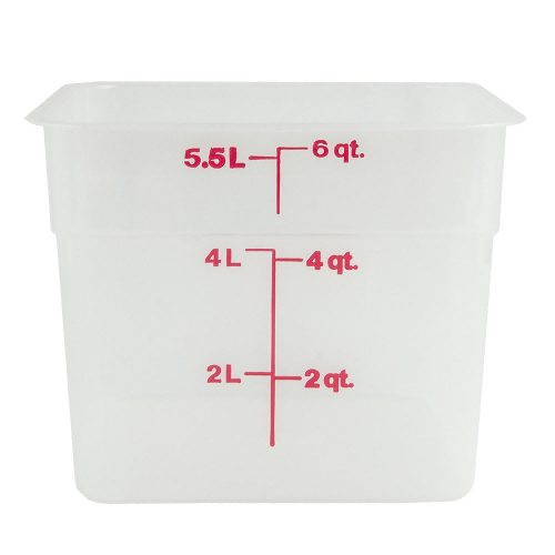 Food Container, 6 qt., 8-3/8"L x 8-3/8"W x 7-1/4"H