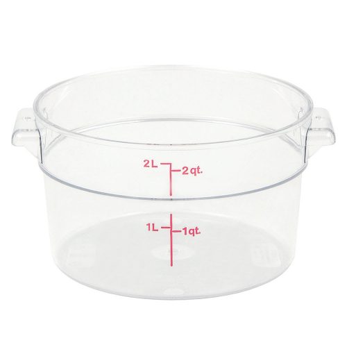 Round Storage Container, 2 qt.